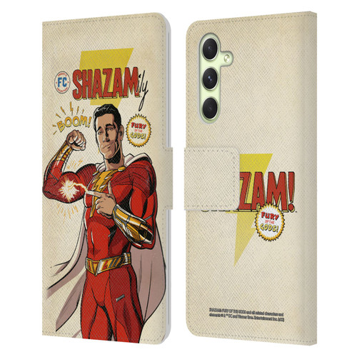 Shazam!: Fury Of The Gods Graphics Comic Leather Book Wallet Case Cover For Samsung Galaxy A54 5G