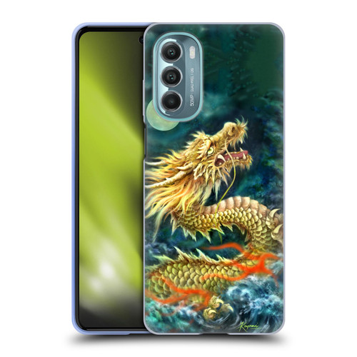 Kayomi Harai Animals And Fantasy Asian Dragon In The Moon Soft Gel Case for Motorola Moto G Stylus 5G (2022)