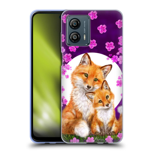 Kayomi Harai Animals And Fantasy Mother & Baby Fox Soft Gel Case for Motorola Moto G53 5G