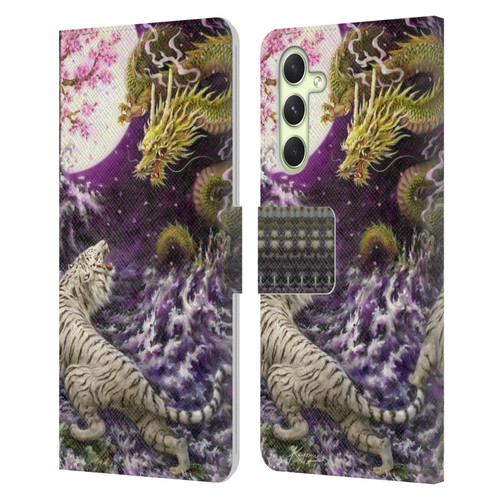 Kayomi Harai Animals And Fantasy Asian Tiger & Dragon Leather Book Wallet Case Cover For Samsung Galaxy A54 5G