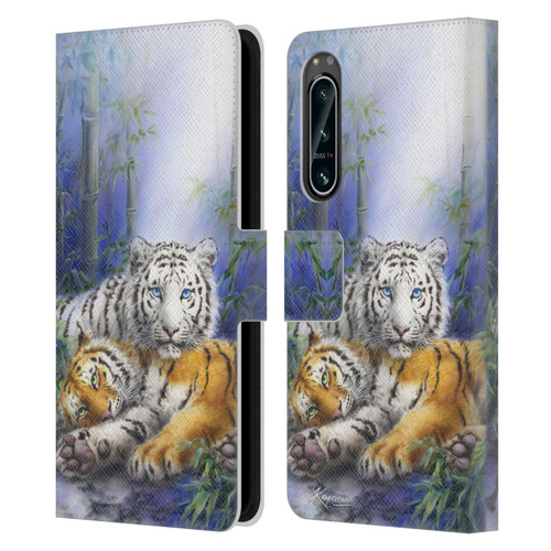 Kayomi Harai Animals And Fantasy Asian Tiger Couple Leather Book Wallet Case Cover For Sony Xperia 5 IV