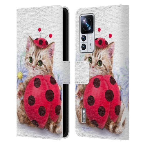 Kayomi Harai Animals And Fantasy Kitten Cat Lady Bug Leather Book Wallet Case Cover For Xiaomi 12T Pro