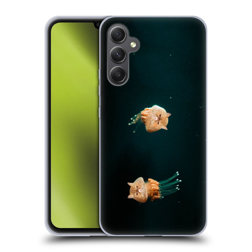 Pixelmated Animals Surreal Pets Jellyfish Cats Soft Gel Case for Samsung Galaxy A34 5G