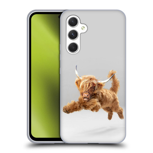 Pixelmated Animals Surreal Pets Highland Pup Soft Gel Case for Samsung Galaxy A54 5G