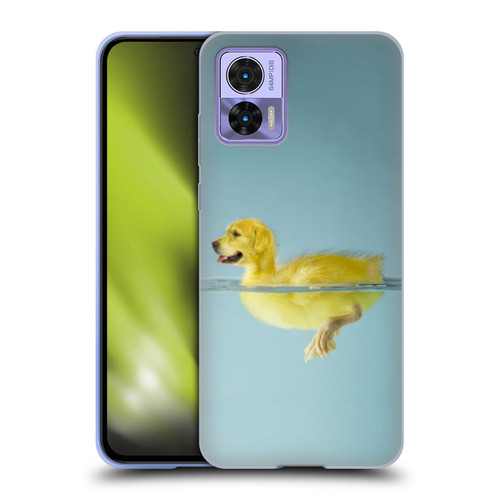 Pixelmated Animals Surreal Wildlife Dog Duck Soft Gel Case for Motorola Edge 30 Neo 5G