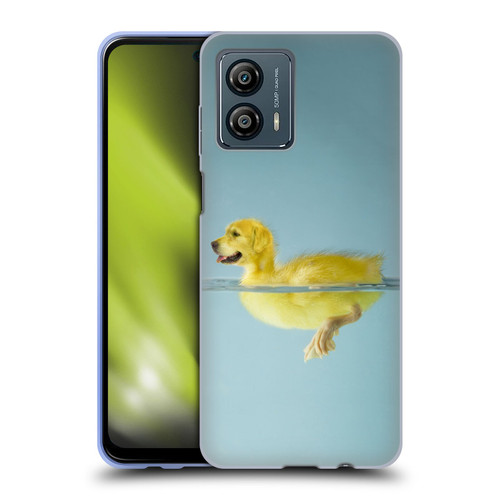 Pixelmated Animals Surreal Wildlife Dog Duck Soft Gel Case for Motorola Moto G53 5G
