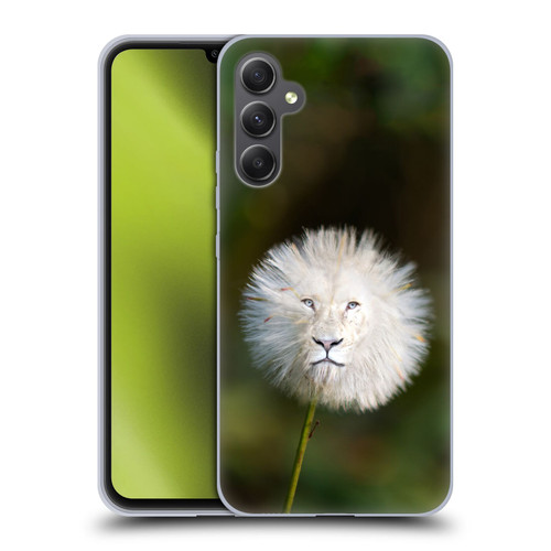 Pixelmated Animals Surreal Wildlife Dandelion Soft Gel Case for Samsung Galaxy A34 5G