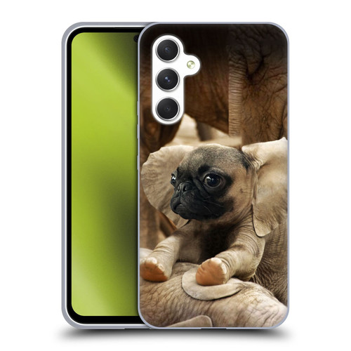 Pixelmated Animals Surreal Wildlife Pugephant Soft Gel Case for Samsung Galaxy A54 5G