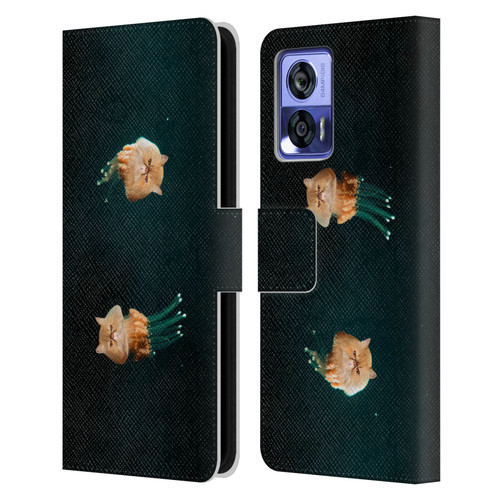 Pixelmated Animals Surreal Pets Jellyfish Cats Leather Book Wallet Case Cover For Motorola Edge 30 Neo 5G