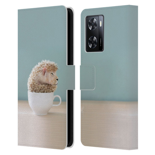 Pixelmated Animals Surreal Pets Lionhog Leather Book Wallet Case Cover For OPPO A57s