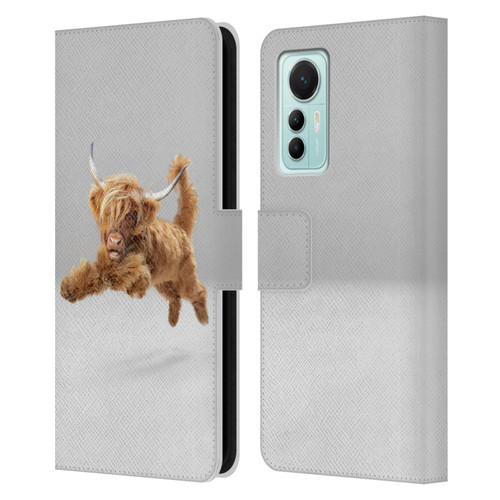 Pixelmated Animals Surreal Pets Highland Pup Leather Book Wallet Case Cover For Xiaomi 12 Lite