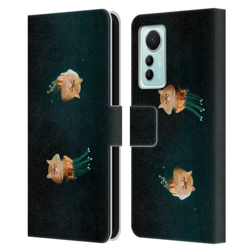 Pixelmated Animals Surreal Pets Jellyfish Cats Leather Book Wallet Case Cover For Xiaomi 12 Lite