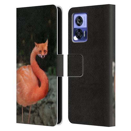 Pixelmated Animals Surreal Wildlife Foxmingo Leather Book Wallet Case Cover For Motorola Edge 30 Neo 5G