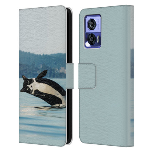 Pixelmated Animals Surreal Wildlife Orcat Leather Book Wallet Case Cover For Motorola Edge 30 Neo 5G