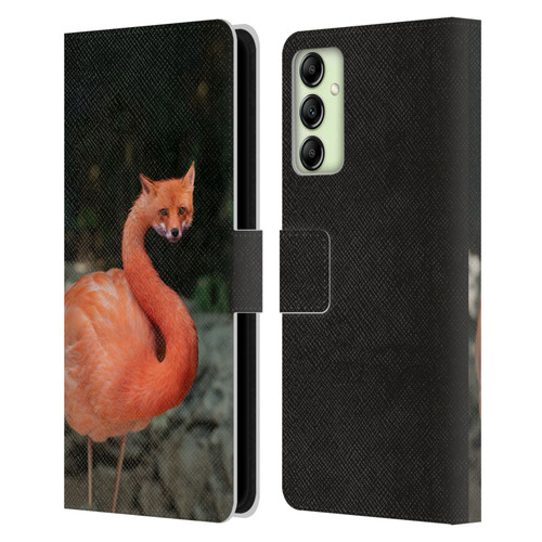 Pixelmated Animals Surreal Wildlife Foxmingo Leather Book Wallet Case Cover For Samsung Galaxy A14 5G