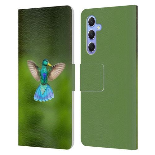 Pixelmated Animals Surreal Wildlife Quaking Bird Leather Book Wallet Case Cover For Samsung Galaxy A34 5G