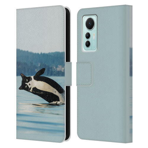 Pixelmated Animals Surreal Wildlife Orcat Leather Book Wallet Case Cover For Xiaomi 12 Lite