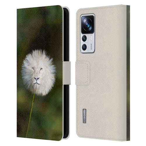 Pixelmated Animals Surreal Wildlife Dandelion Leather Book Wallet Case Cover For Xiaomi 12T Pro
