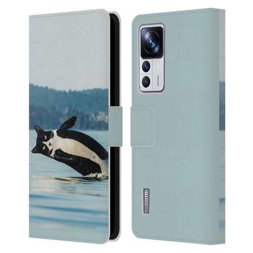 Pixelmated Animals Surreal Wildlife Orcat Leather Book Wallet Case Cover For Xiaomi 12T Pro