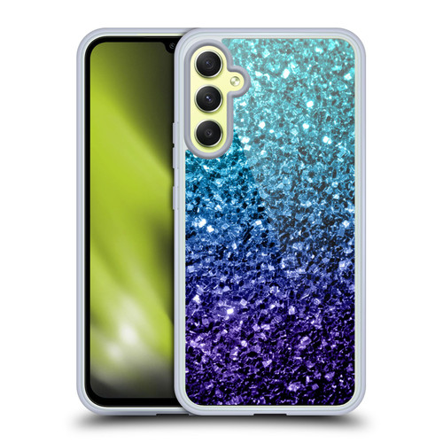PLdesign Glitter Sparkles Aqua Blue Soft Gel Case for Samsung Galaxy A34 5G