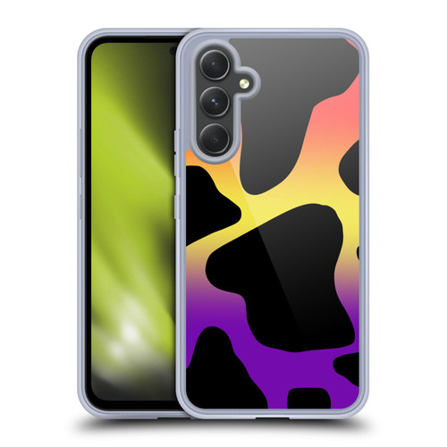 Grace Illustration Cow Prints Sunset Soft Gel Case for Samsung Galaxy A54 5G