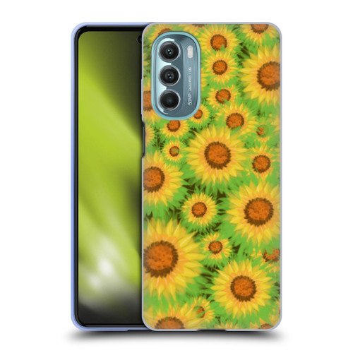 Grace Illustration Lovely Floral Sunflower Soft Gel Case for Motorola Moto G Stylus 5G (2022)