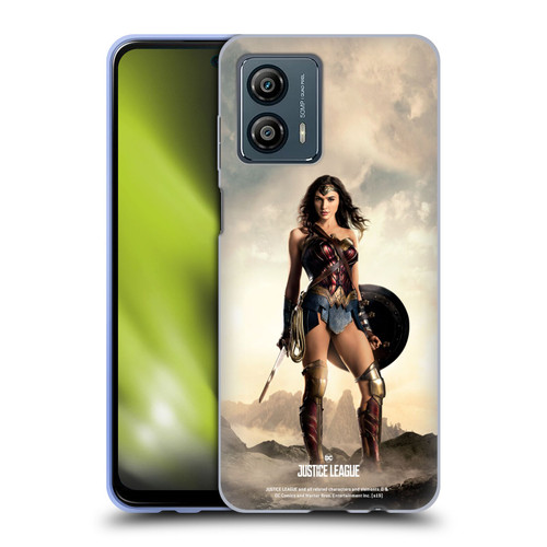 Justice League Movie Character Posters Wonder Woman Soft Gel Case for Motorola Moto G53 5G