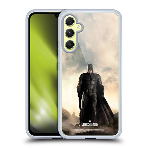Justice League Movie Character Posters Batman Soft Gel Case for Samsung Galaxy A34 5G