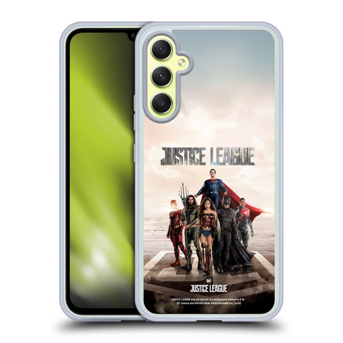Justice League Movie Character Posters Group Soft Gel Case for Samsung Galaxy A34 5G
