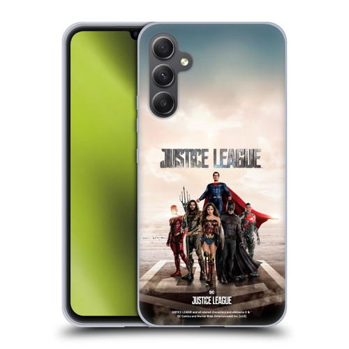 Justice League Movie Character Posters Group Soft Gel Case for Samsung Galaxy A34 5G