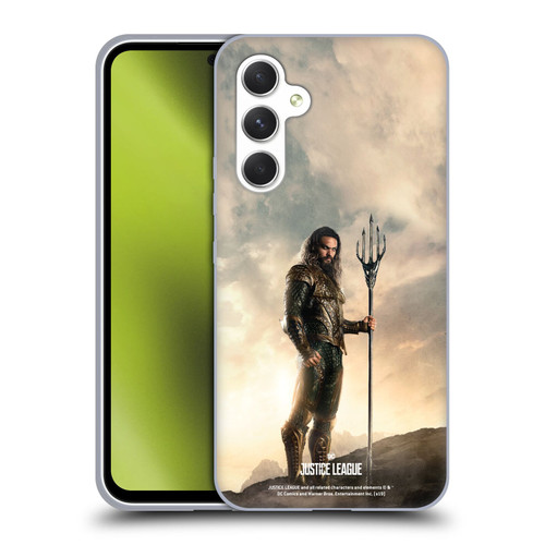 Justice League Movie Character Posters Aquaman Soft Gel Case for Samsung Galaxy A54 5G
