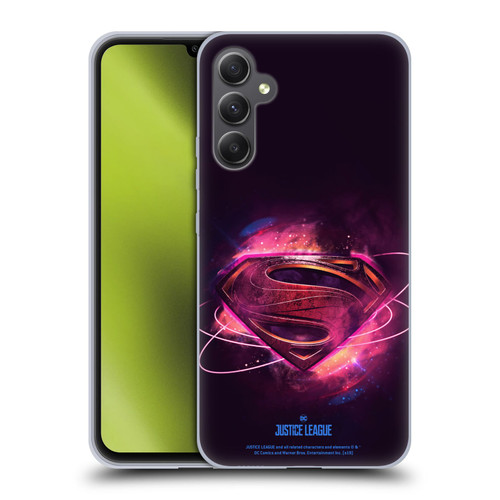 Justice League Movie Logos Superman 2 Soft Gel Case for Samsung Galaxy A34 5G