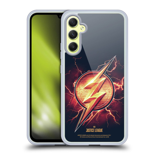 Justice League Movie Logos The Flash 2 Soft Gel Case for Samsung Galaxy A34 5G