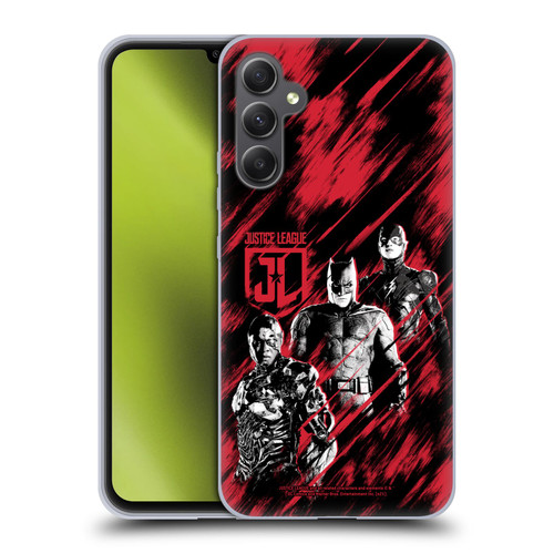 Zack Snyder's Justice League Snyder Cut Composed Art Cyborg, Batman, And Flash Soft Gel Case for Samsung Galaxy A34 5G