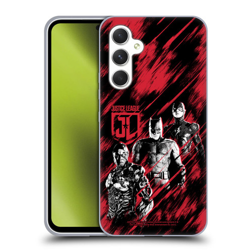 Zack Snyder's Justice League Snyder Cut Composed Art Cyborg, Batman, And Flash Soft Gel Case for Samsung Galaxy A54 5G