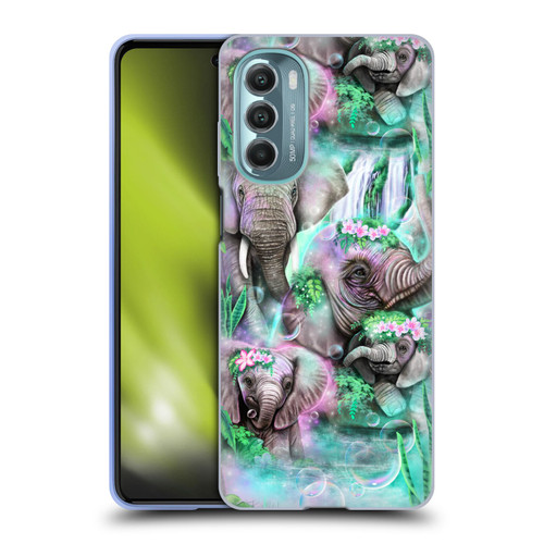 Sheena Pike Animals Daydream Elephants Lagoon Soft Gel Case for Motorola Moto G Stylus 5G (2022)