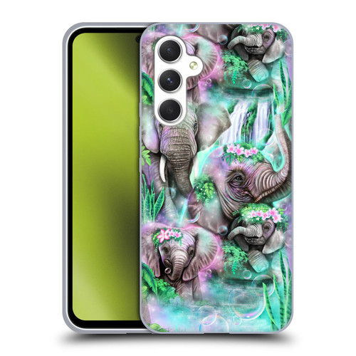Sheena Pike Animals Daydream Elephants Lagoon Soft Gel Case for Samsung Galaxy A54 5G