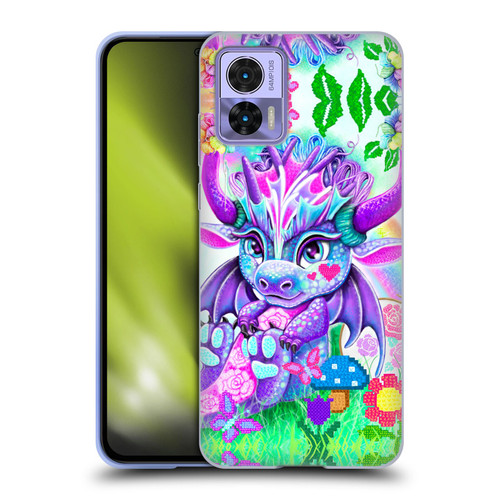 Sheena Pike Dragons Cross-Stitch Lil Dragonz Soft Gel Case for Motorola Edge 30 Neo 5G
