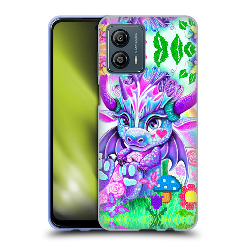 Sheena Pike Dragons Cross-Stitch Lil Dragonz Soft Gel Case for Motorola Moto G53 5G