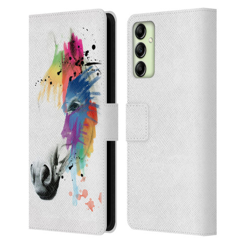 Mark Ashkenazi Animals Horse Portrait Leather Book Wallet Case Cover For Samsung Galaxy A14 5G