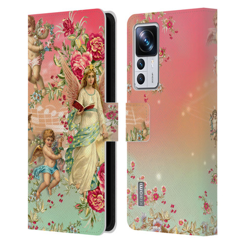 Mark Ashkenazi Florals Angels Leather Book Wallet Case Cover For Xiaomi 12T Pro