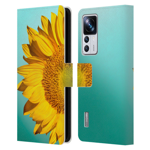 Mark Ashkenazi Florals Sunflowers Leather Book Wallet Case Cover For Xiaomi 12T Pro