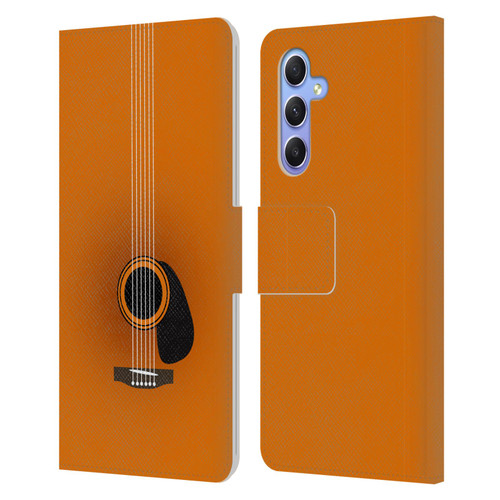 Mark Ashkenazi Music Guitar Minimal Leather Book Wallet Case Cover For Samsung Galaxy A34 5G