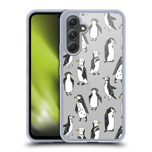 Andrea Lauren Design Birds Gray Penguins Soft Gel Case for Samsung Galaxy A54 5G
