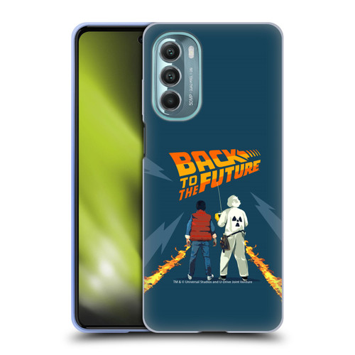 Back to the Future I Key Art Dr. Brown And Marty Soft Gel Case for Motorola Moto G Stylus 5G (2022)