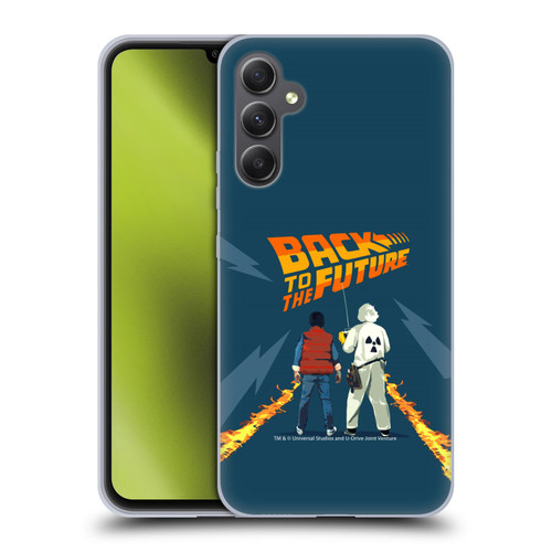 Back to the Future I Key Art Dr. Brown And Marty Soft Gel Case for Samsung Galaxy A34 5G