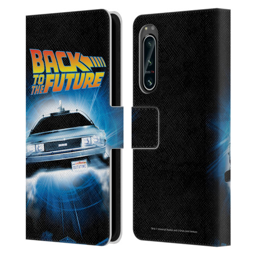 Back to the Future I Key Art Fly Leather Book Wallet Case Cover For Sony Xperia 5 IV