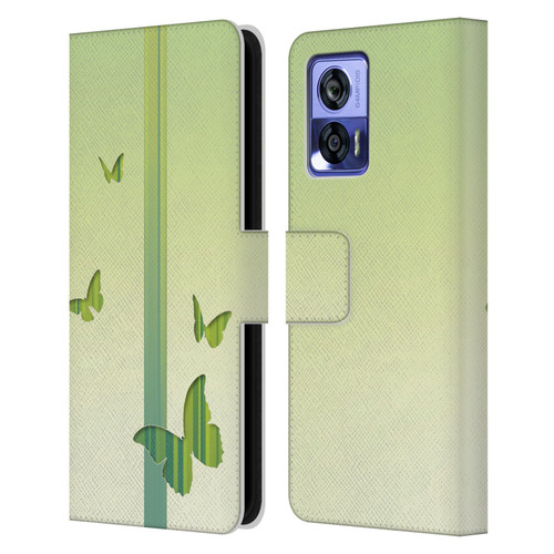 Alyn Spiller Animal Art Butterflies Leather Book Wallet Case Cover For Motorola Edge 30 Neo 5G