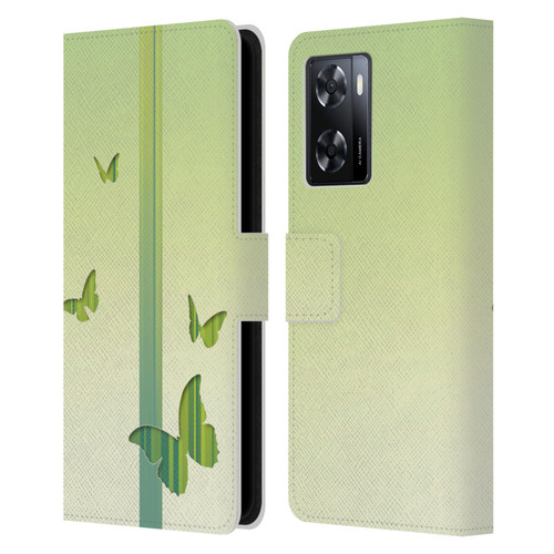 Alyn Spiller Animal Art Butterflies Leather Book Wallet Case Cover For OPPO A57s