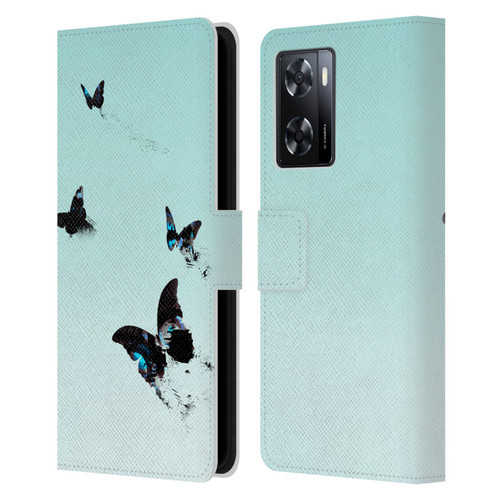 Alyn Spiller Animal Art Butterflies 2 Leather Book Wallet Case Cover For OPPO A57s
